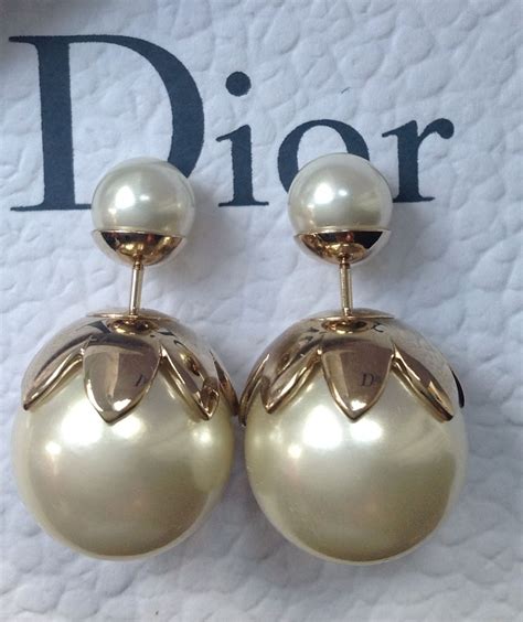 double earring dior|Dior tribal earrings real pearl.